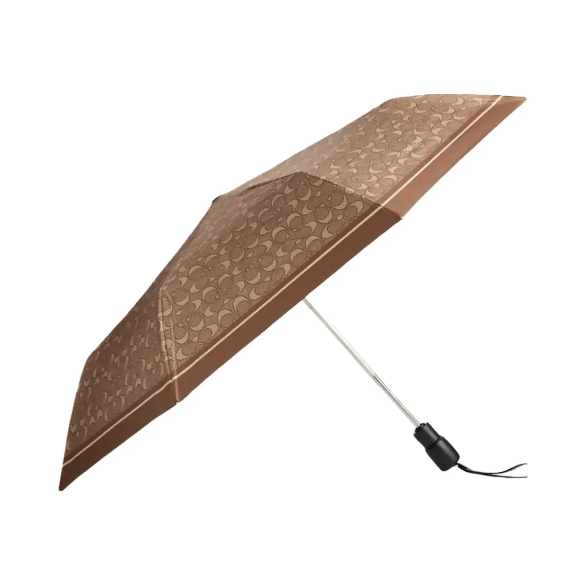 Coach Signature Umbrella in Silver Tan Multi - HypeFly India View 1