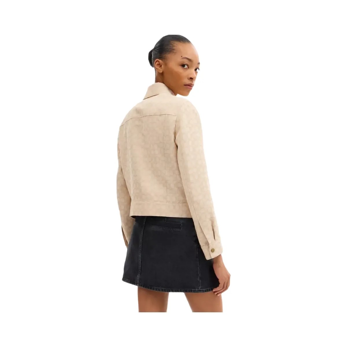 Coach Signature Zip Front Jacket in Light Khaki - HypeFly India View 3