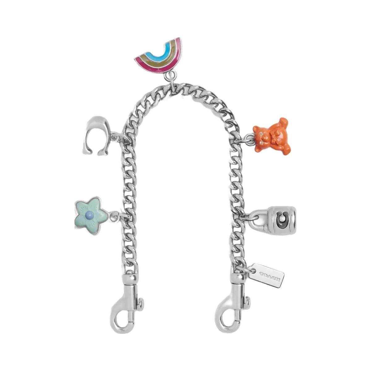 Coach Silver Swagger Chain With Charms in Silver Silver - HypeFly India View 1