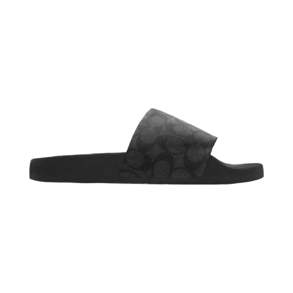 Coach Slide In Signature Canvas in Charcoal Black - HypeFly India View 2