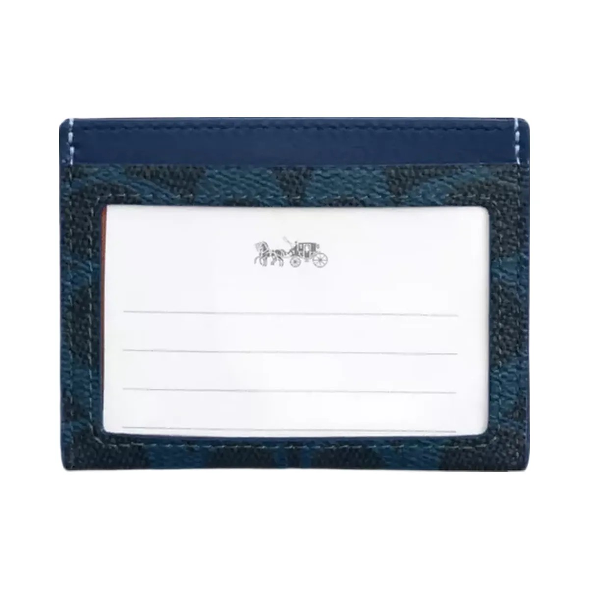 Coach Slim Id Card Case In Signature Canvas in Ink Blue - HypeFly India View 2