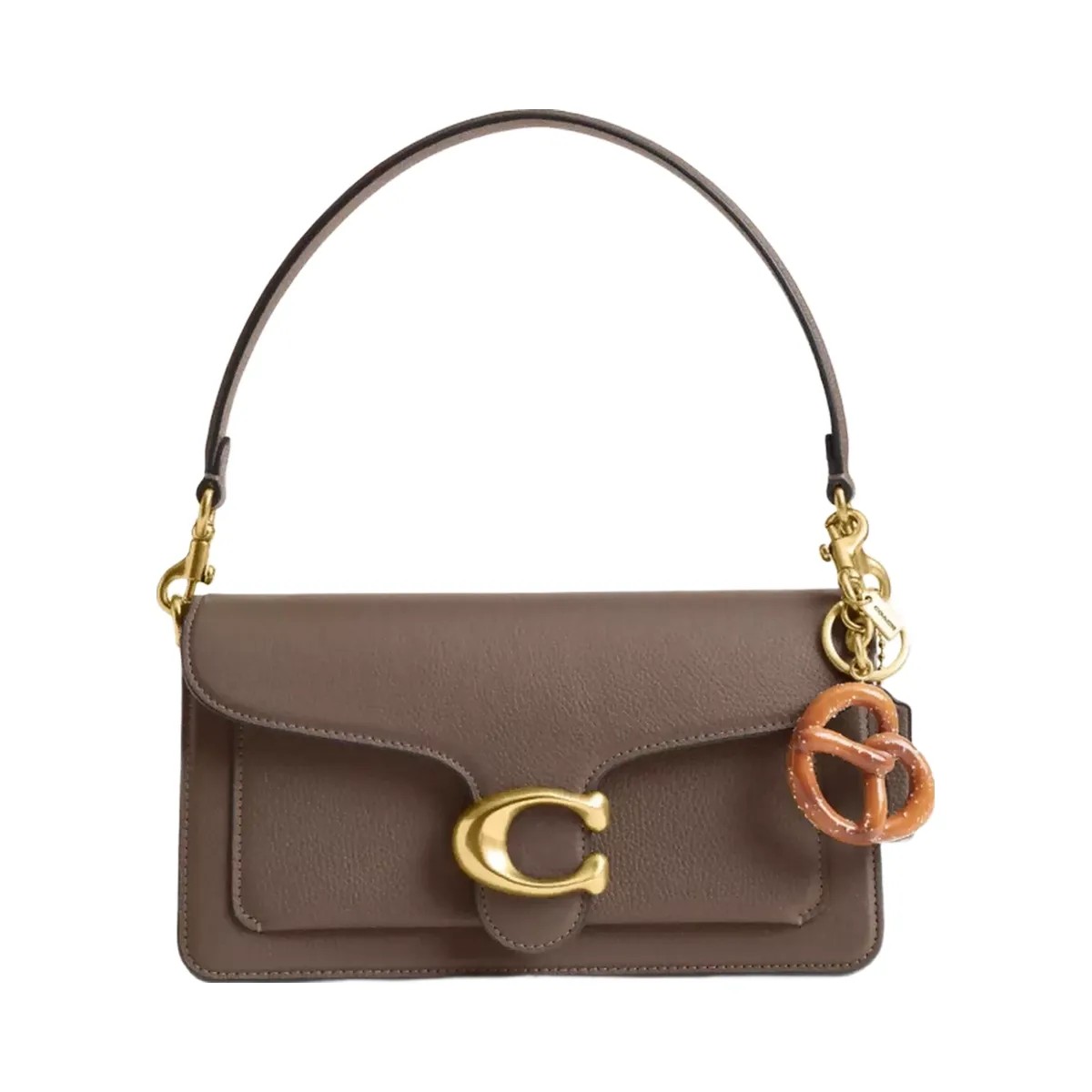 Coach Small Pretzel Bag Charm in Brass Multi - HypeFly India View 2
