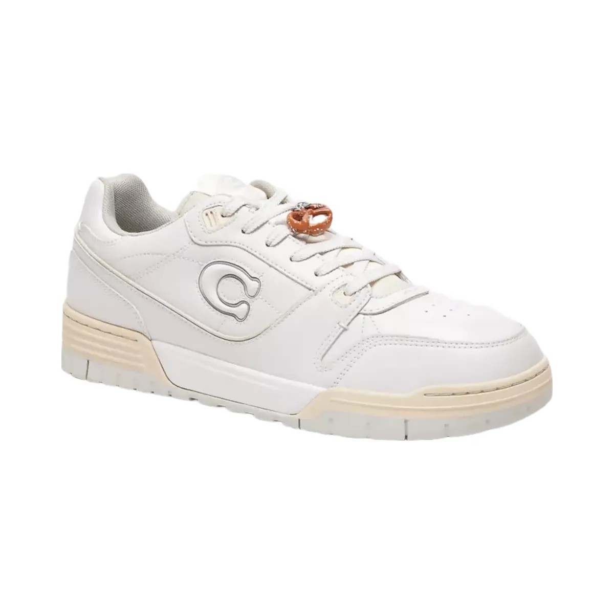 Coach Small Pretzel Shoe Charm in Silver Brown Multi - HypeFly India View 2