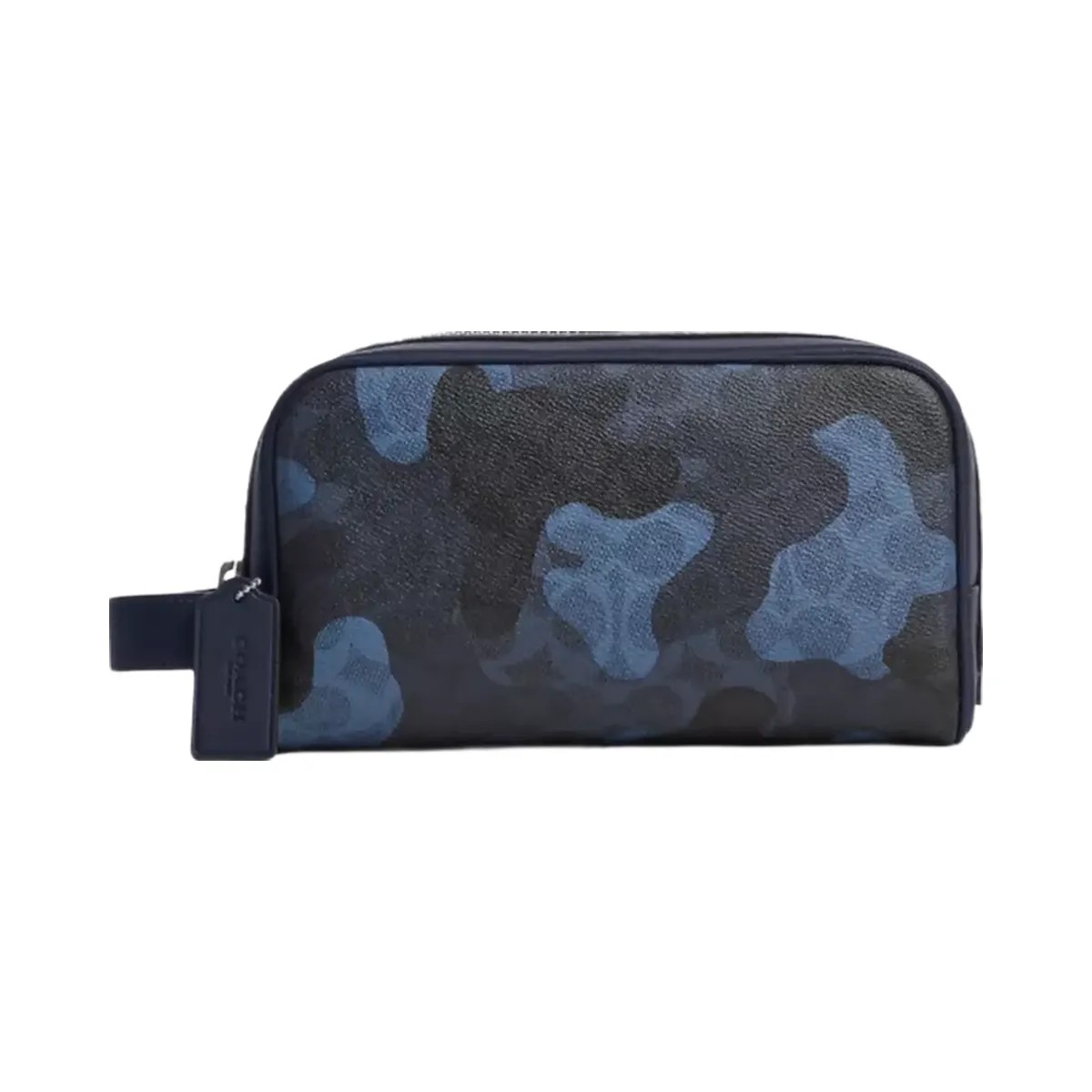 Coach Small Travel Kit In Signature Camo Print in Silver Blue Multi - HypeFly India View 1