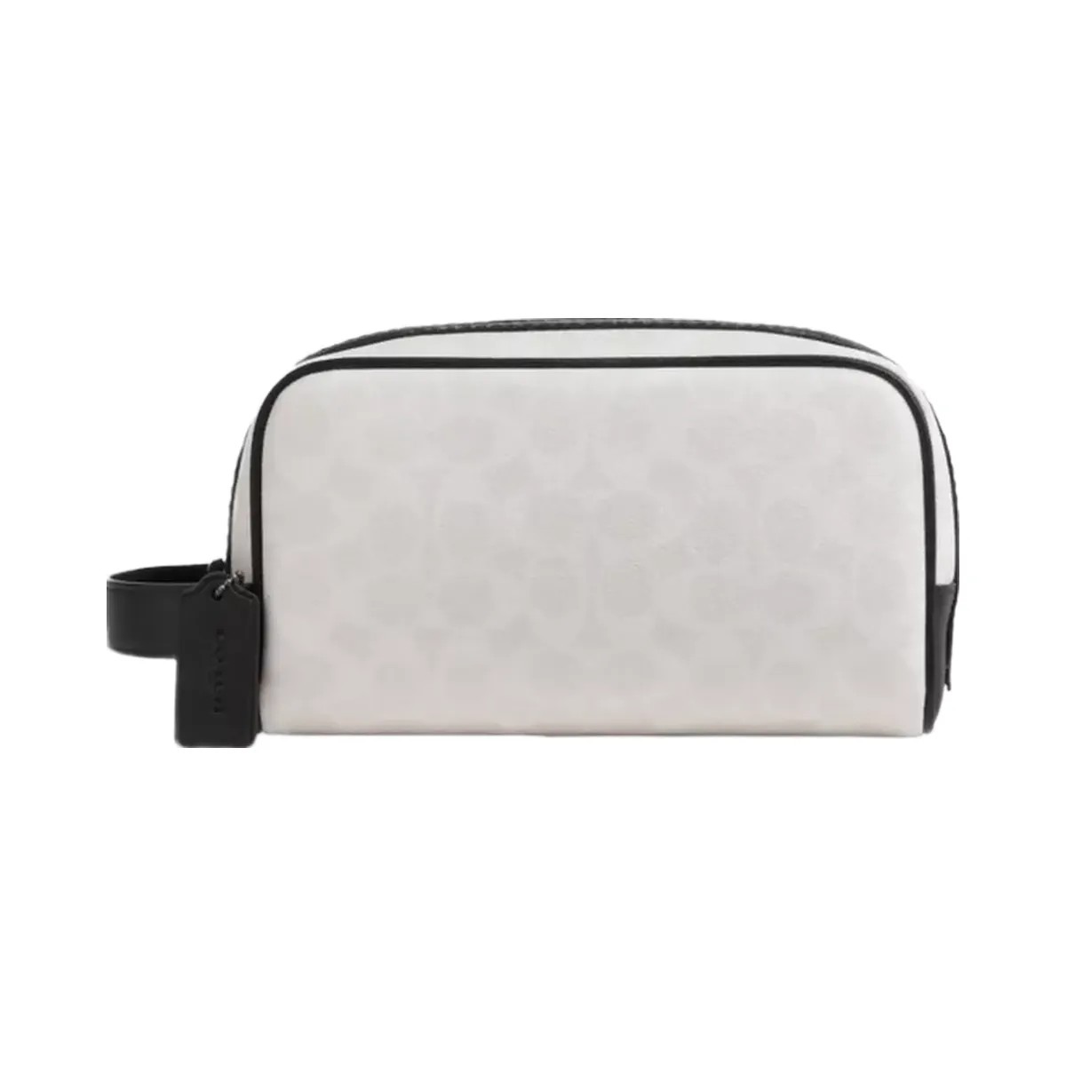 Coach Small Travel Kit In Signature Canvas in Gunmetal Chalk Black - HypeFly India View 1