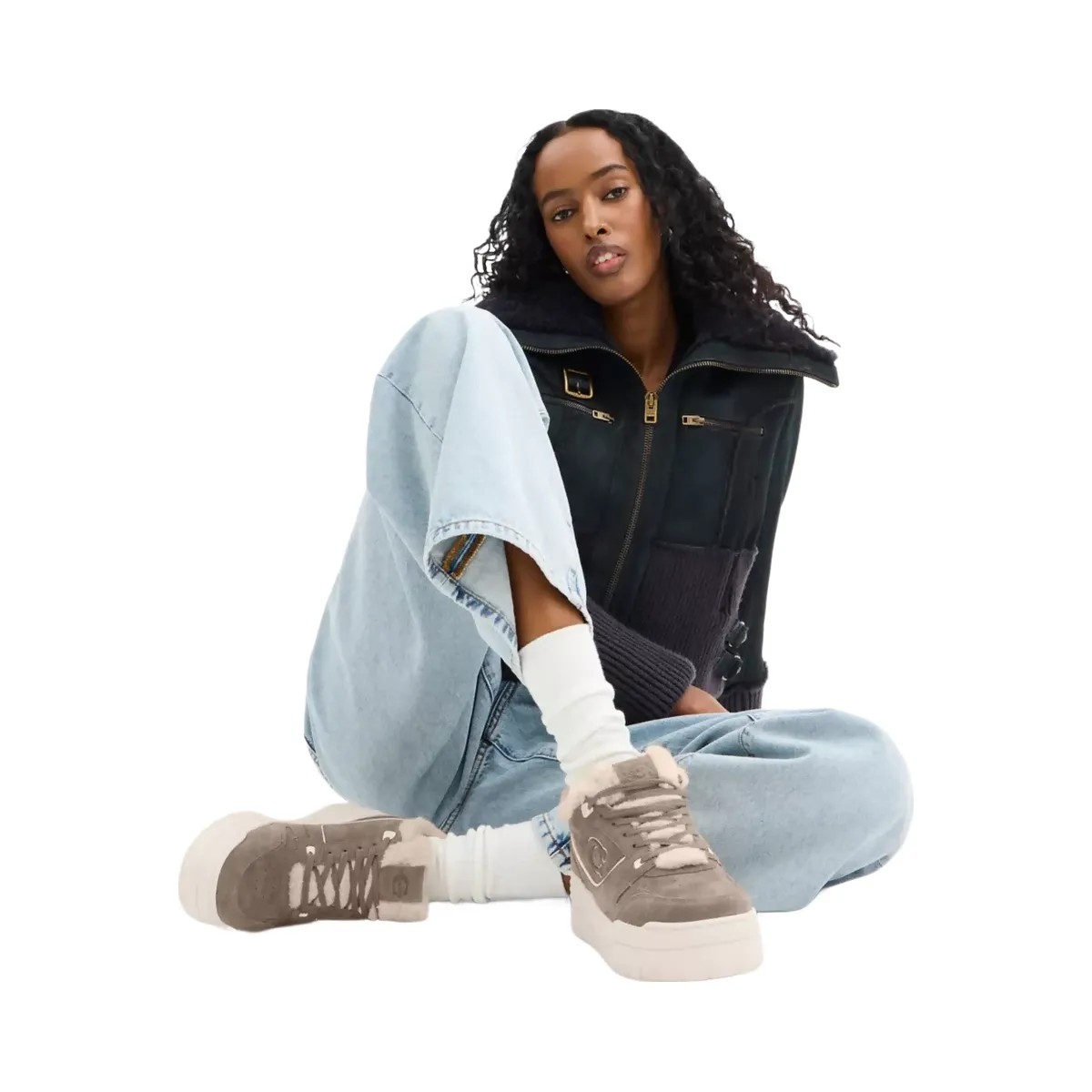 Coach Soho Platform Sneaker in Chalk Grey Birch - HypeFly India View 5