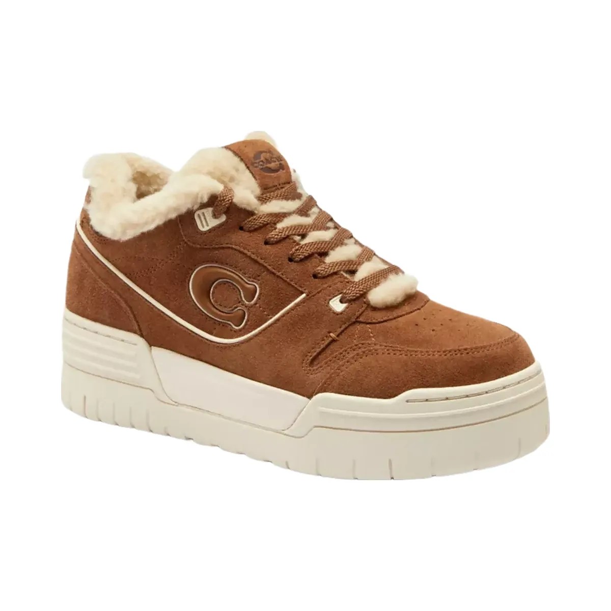Coach Soho Platform Sneaker in Chalk Sable - HypeFly India View 1