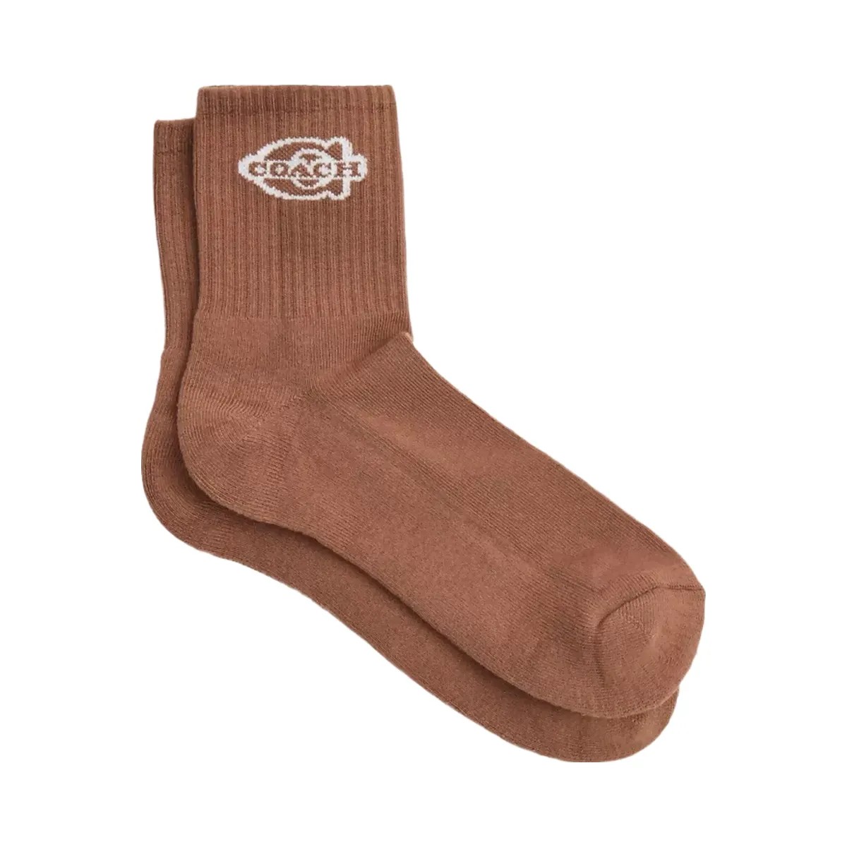 Coach Soho Quarter Crew Socks in Sable - HypeFly India View 1