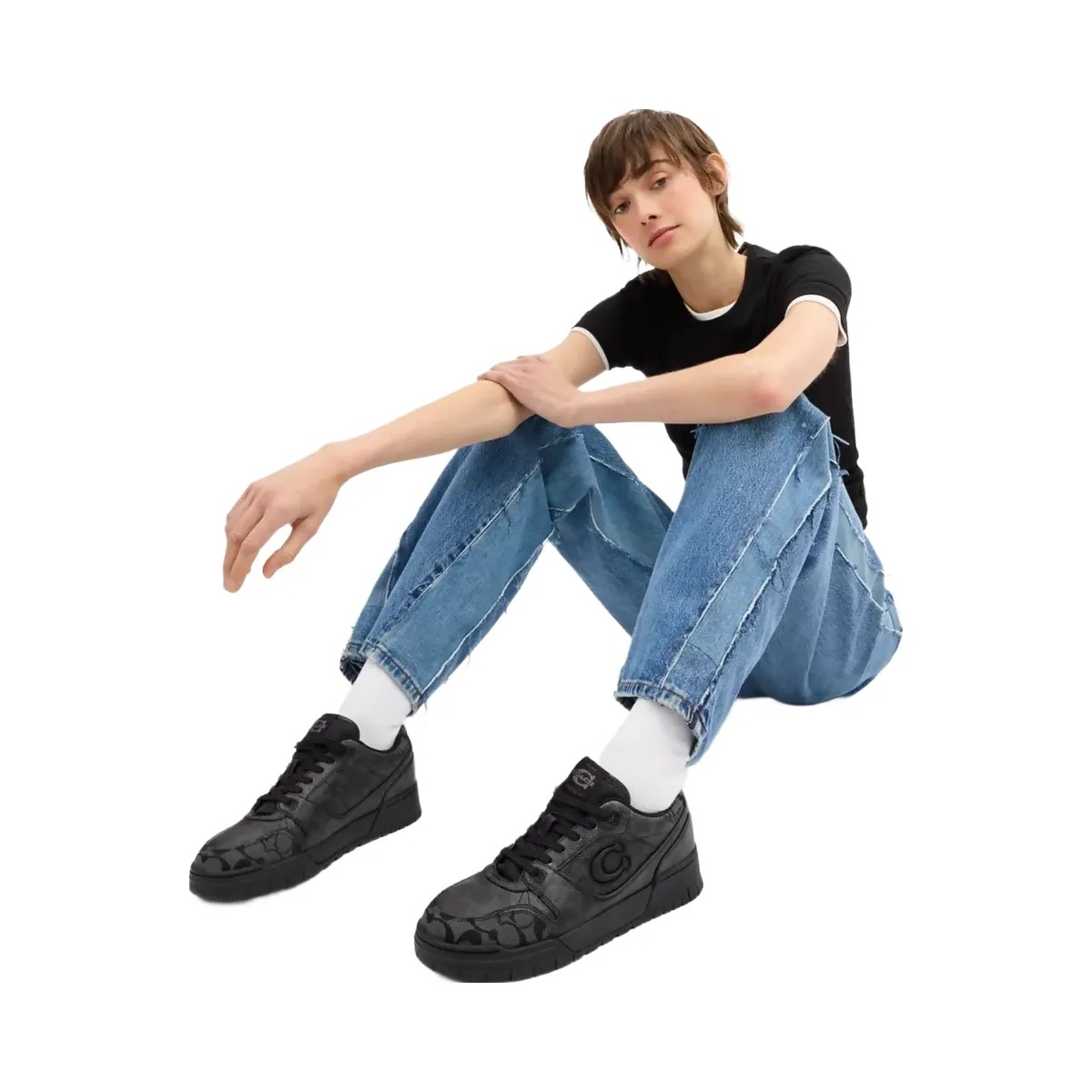 Coach Soho Sneaker In Signature in Black - HypeFly India View 6
