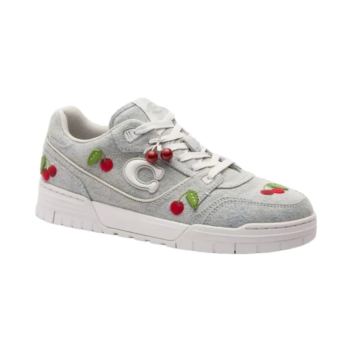 Coach Soho Sneaker With Cherries in Denim Optic White - HypeFly India View 1