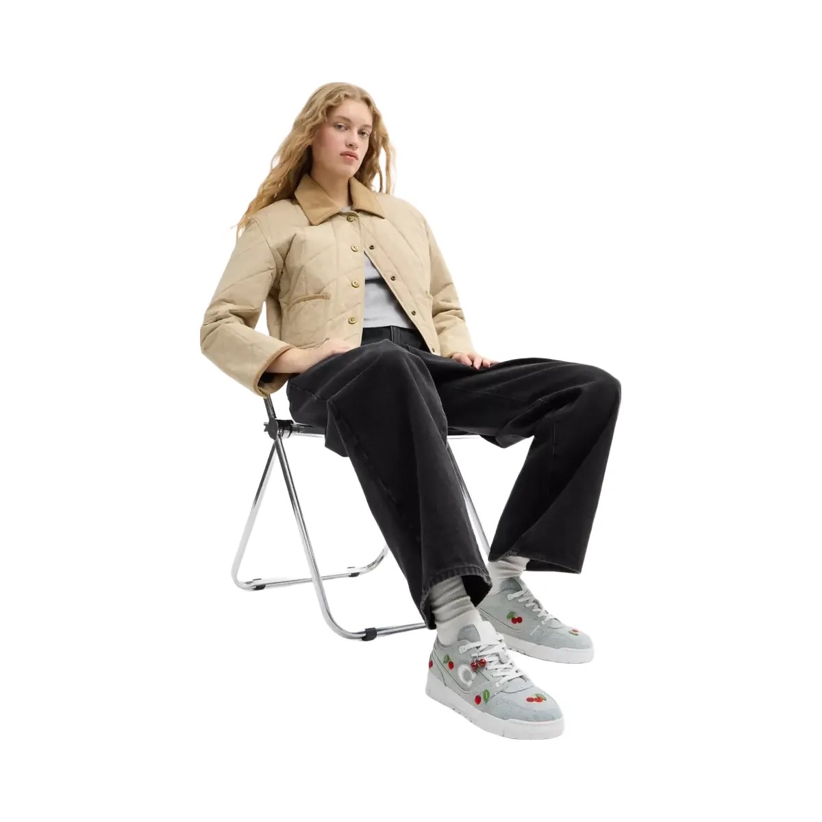 Coach Soho Sneaker With Cherries in Denim Optic White - HypeFly India View 6