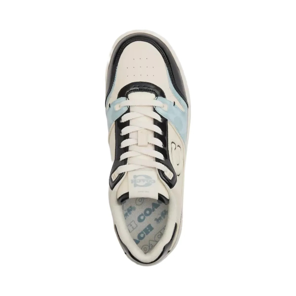 Coach Soho Sneaker With Patent Signature in Sea Mist Black. - HypeFly India View 3