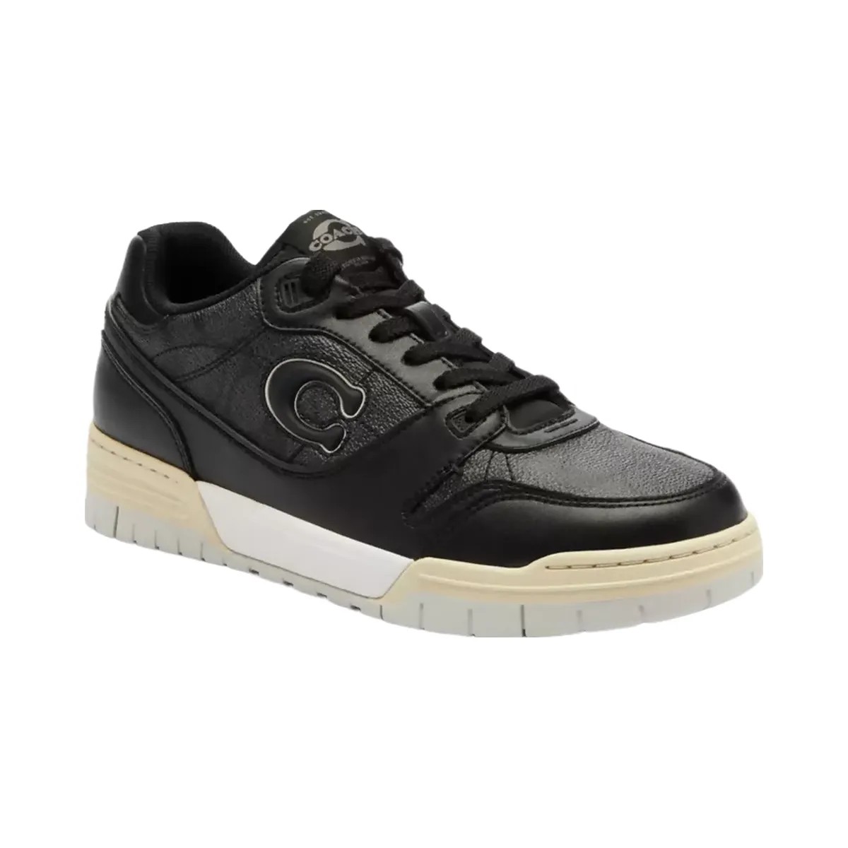 Coach Soho Sneaker With Signature Canvas in Charcoal Black - HypeFly India View 1