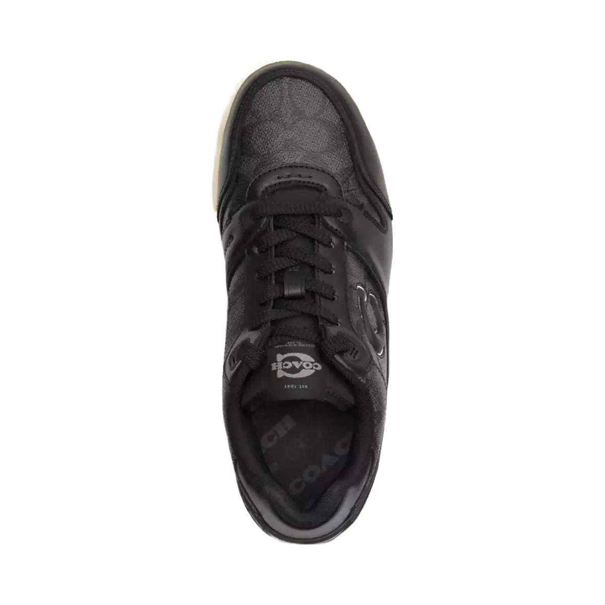 Coach Soho Sneaker With Signature Canvas in Charcoal Black - HypeFly India View 3