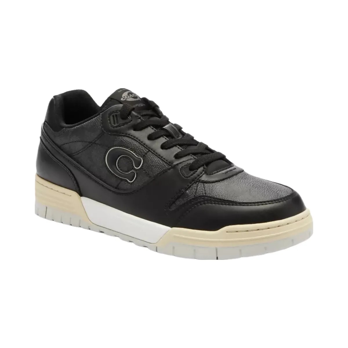Coach Soho Sneaker With Signature Canvas in Charcoal Black - HypeFly India View 1