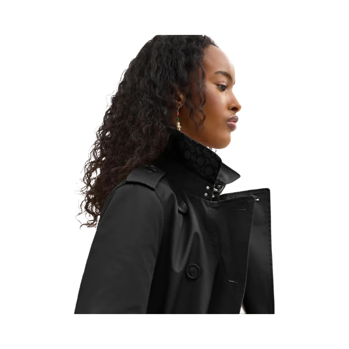 Coach Solid Mid Trench Black - HypeFly India View 4