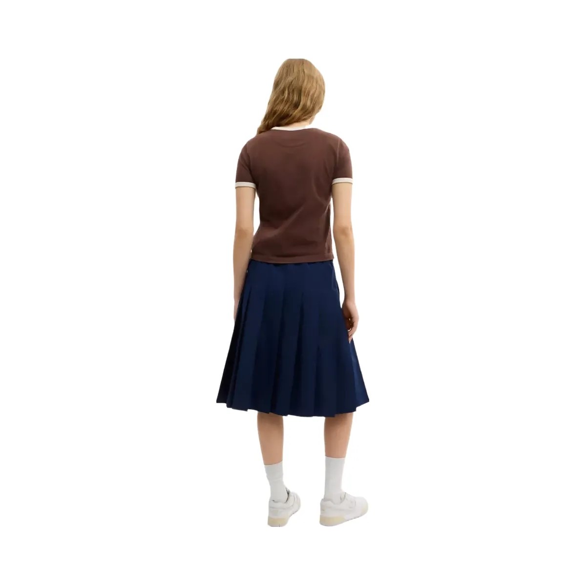 Coach Sporty Pleated Midi Skirt in Navy Blue - HypeFly India View 3