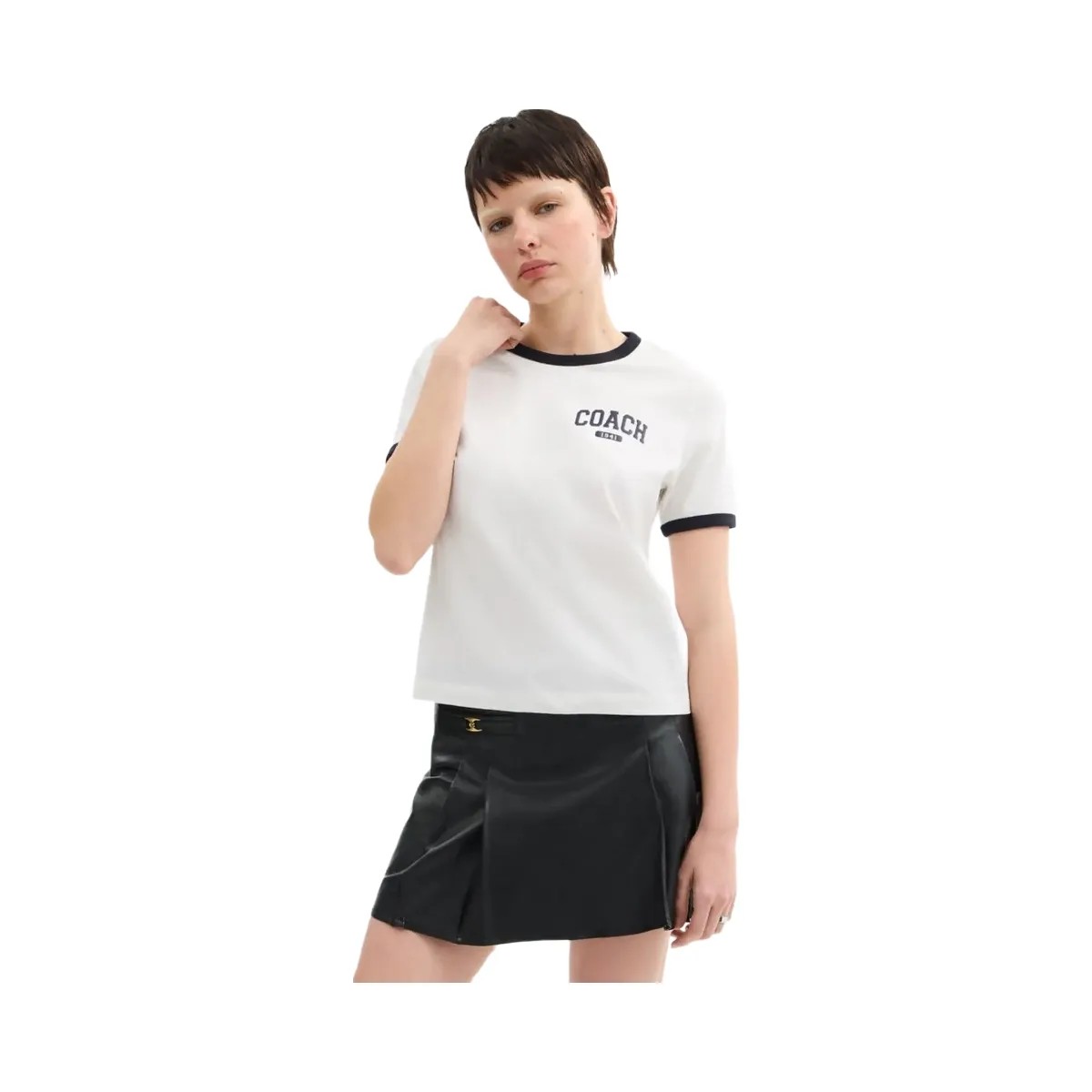 Coach Sporty Signature Classic 70 S T Shirt In Organic Cotton White - HypeFly India View 2