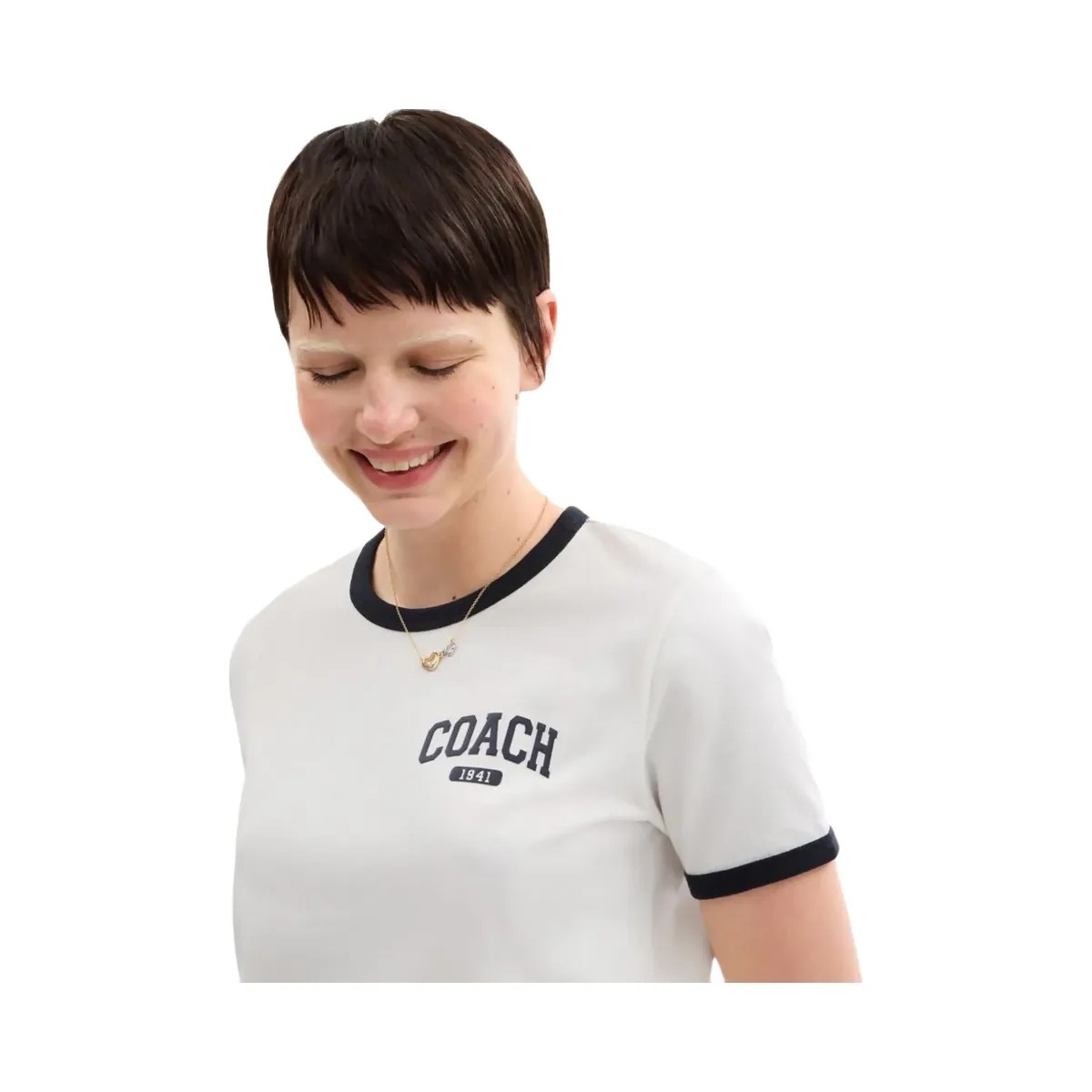 Coach Sporty Signature Classic 70 S T Shirt In Organic Cotton White - HypeFly India View 4