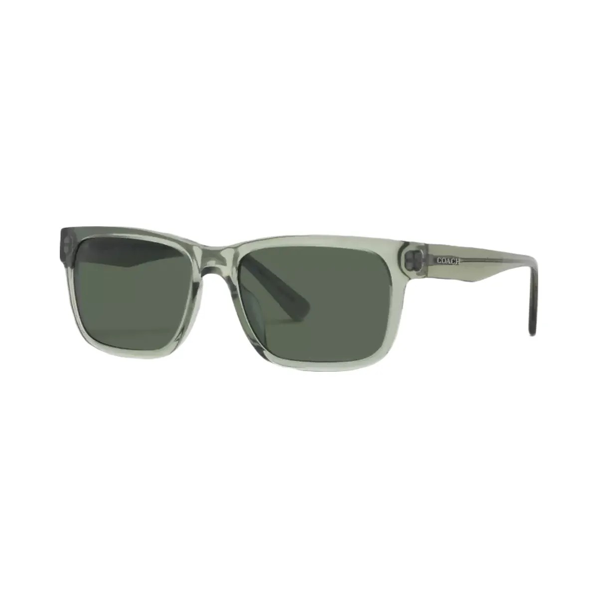 Coach Square Frame Sunglasses in Transparent Green - HypeFly India View 1