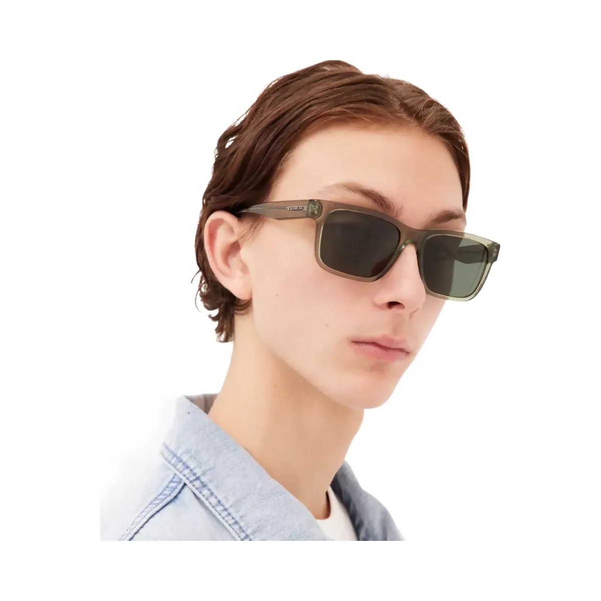 Coach Square Frame Sunglasses in Transparent Green - HypeFly India View 2