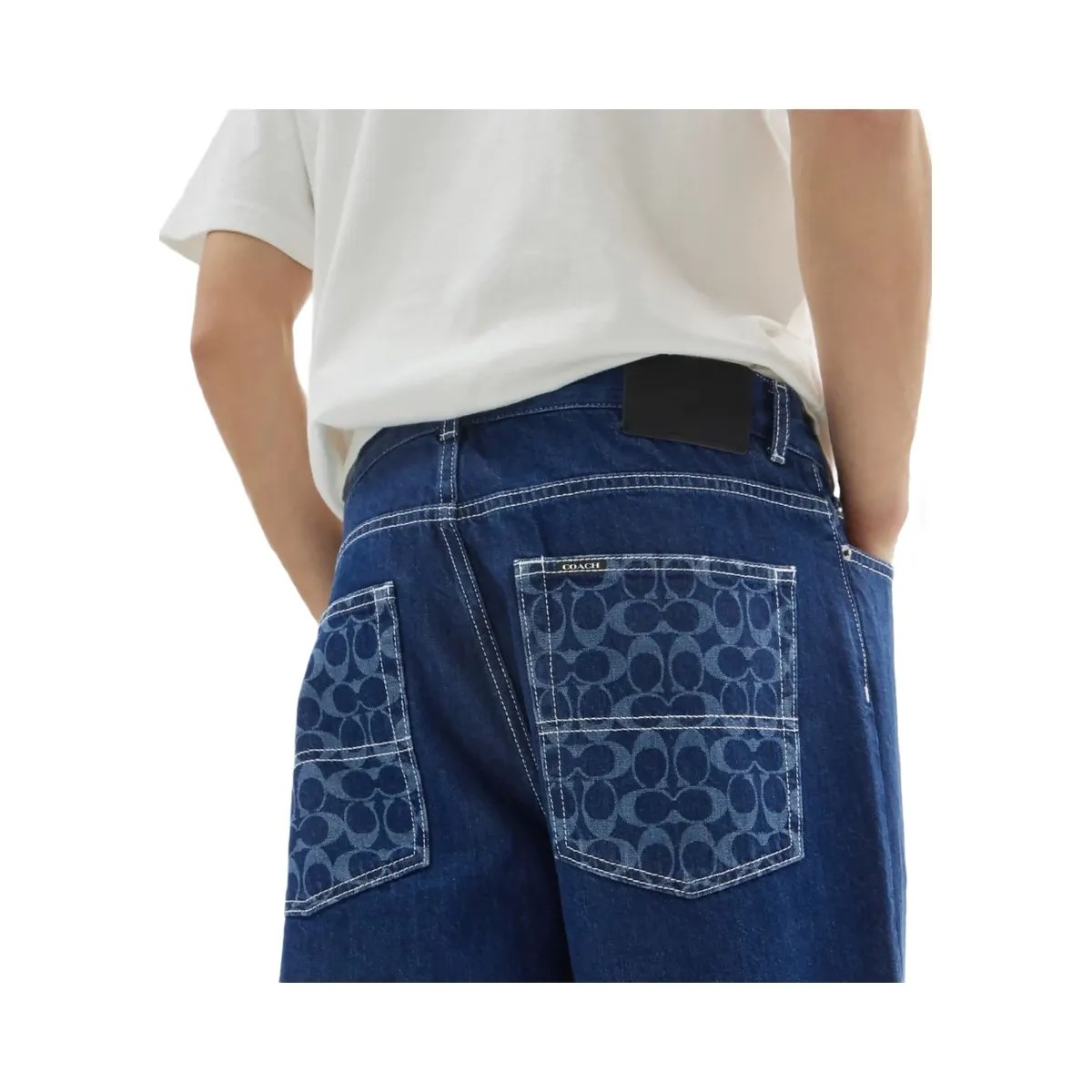 Coach Straight Fit Denim Jeans Dark Wash - HypeFly India View 4