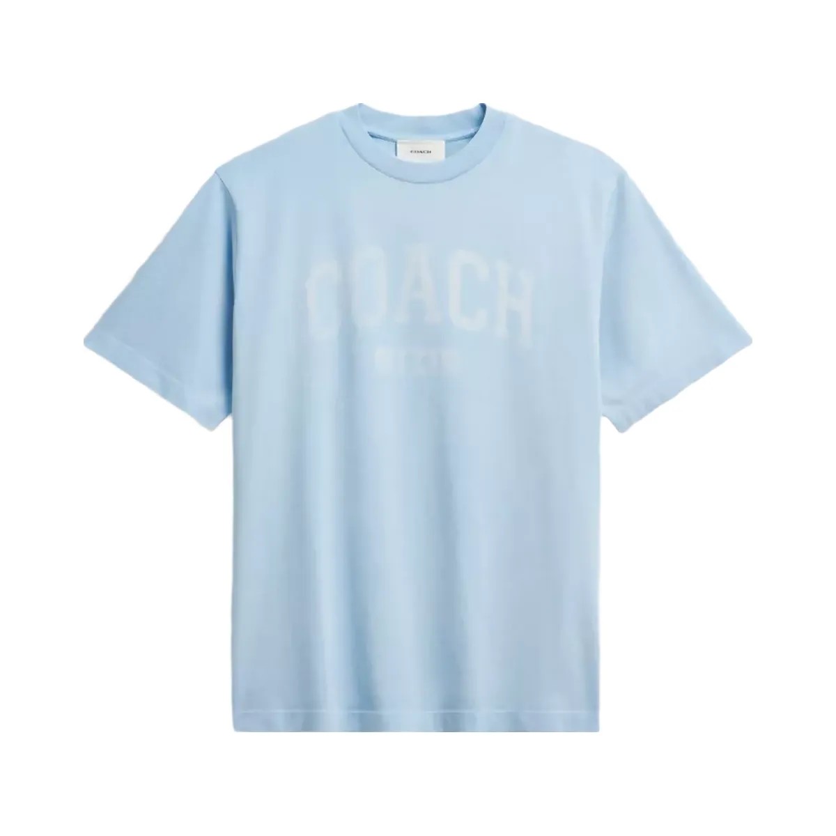 Coach Sun Fade Easy T-Shirt In Organic Cotton in Cerulean Light Blue - HypeFly India View 1