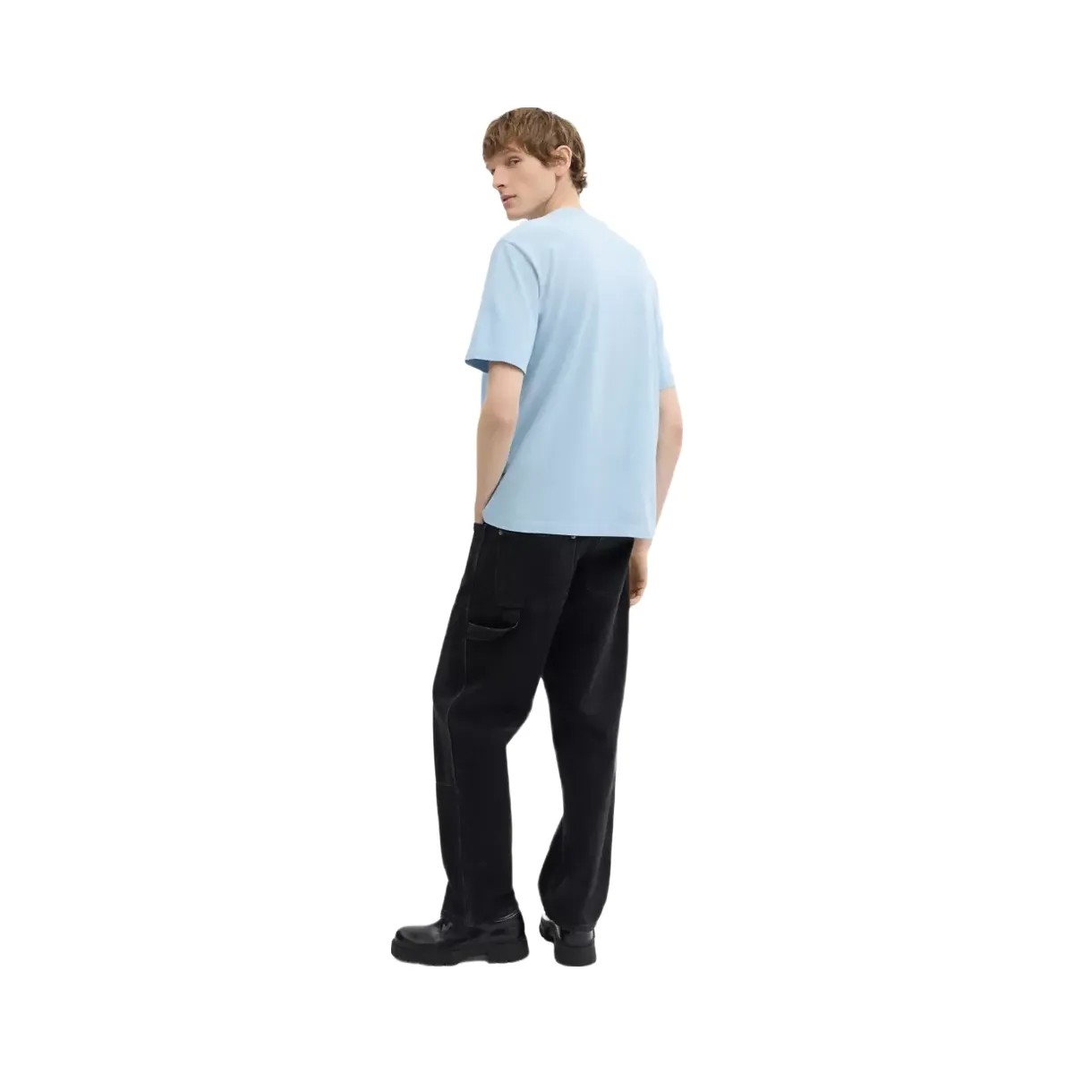 Coach Sun Fade Easy T-Shirt In Organic Cotton in Cerulean Light Blue - HypeFly India View 3