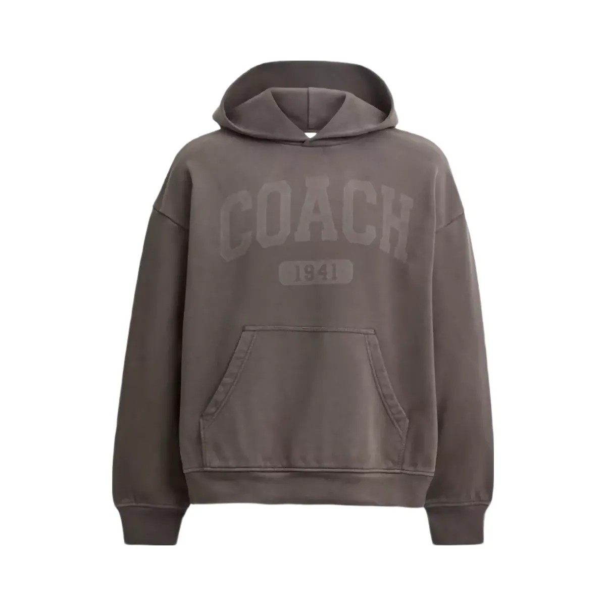 Coach Sun Fade Hoodie In Organic Cotton in Garment Dye Black - HypeFly India View 1