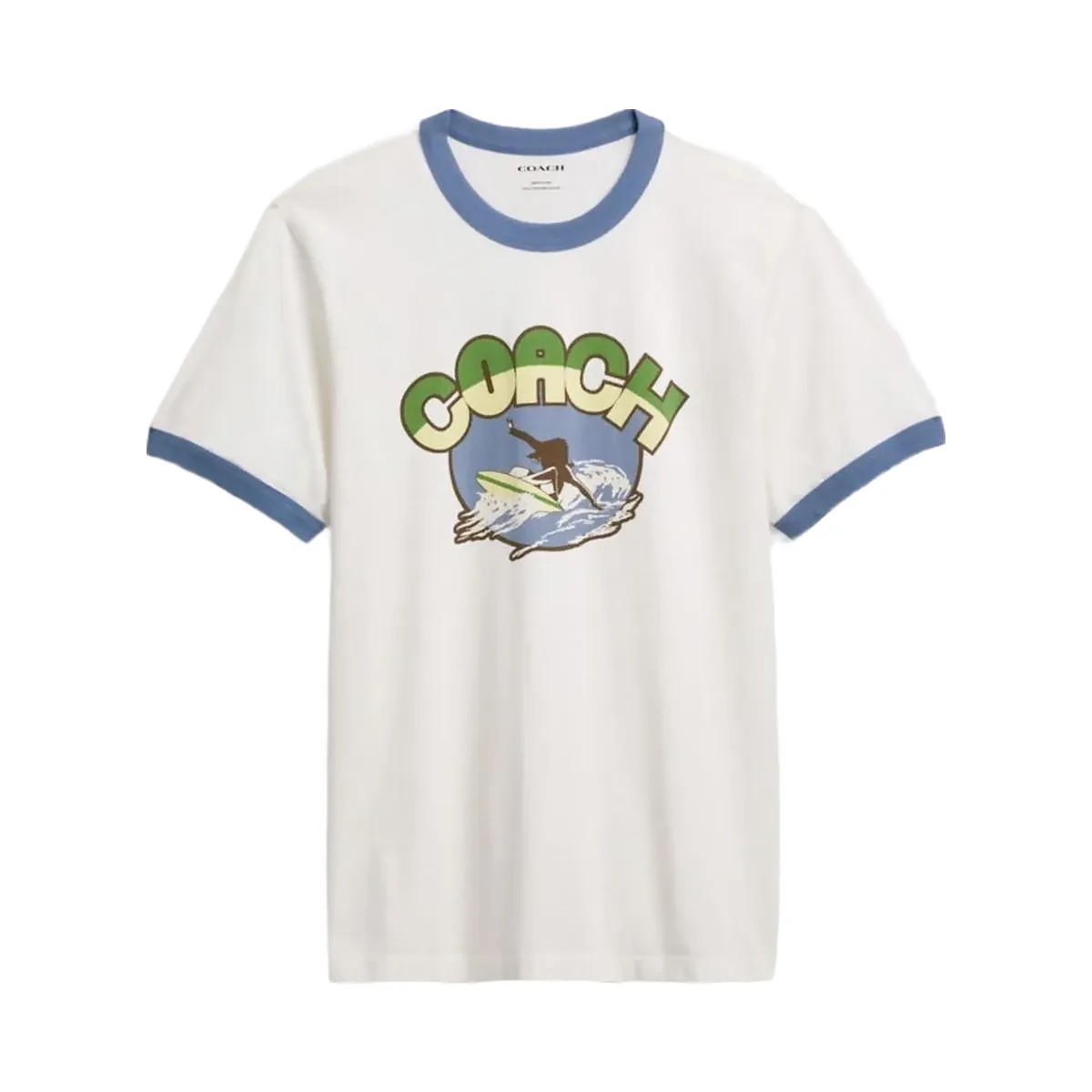 Coach Surf Graphic T Shirt In Organic Cotton White - HypeFly India View 1