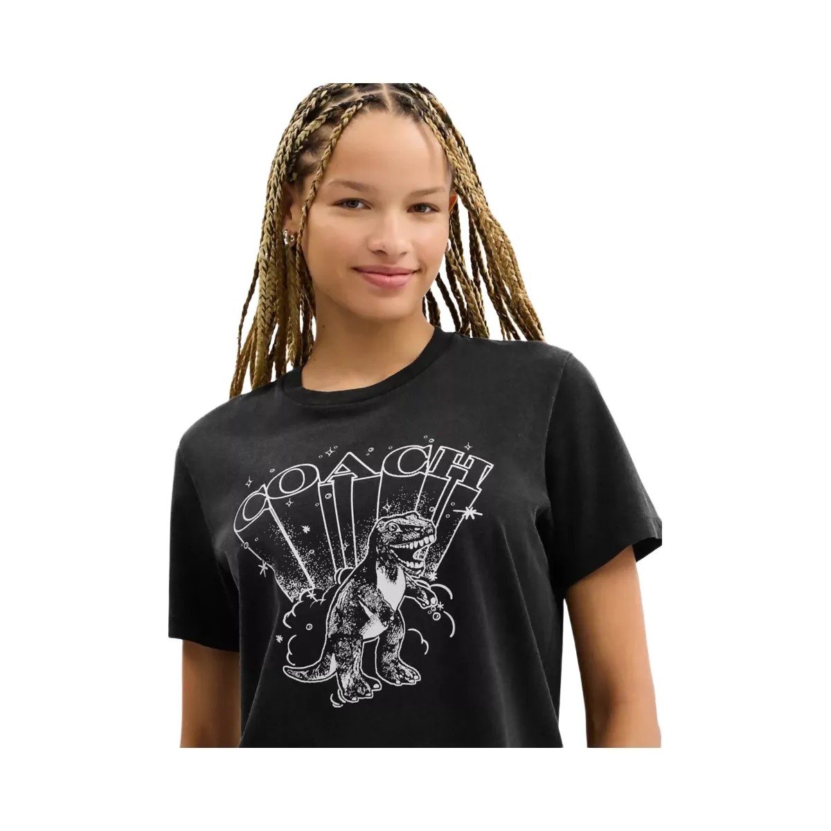 Coach T-Rex Classic T-Shirt In Organic Cotton in Washed Black - HypeFly India View 4