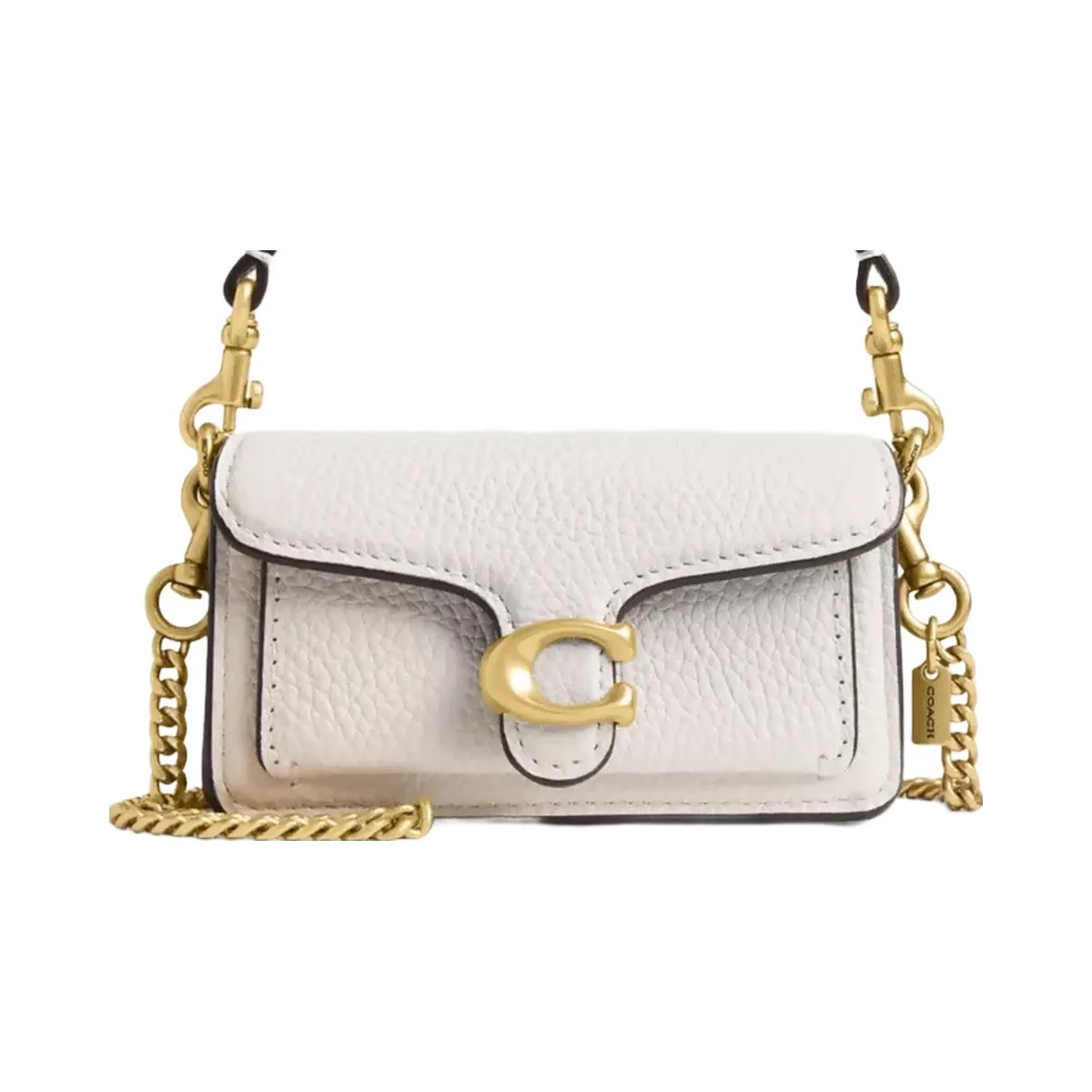 Coach Tabby Bag Charm in Brass Chalk - HypeFly India View 1