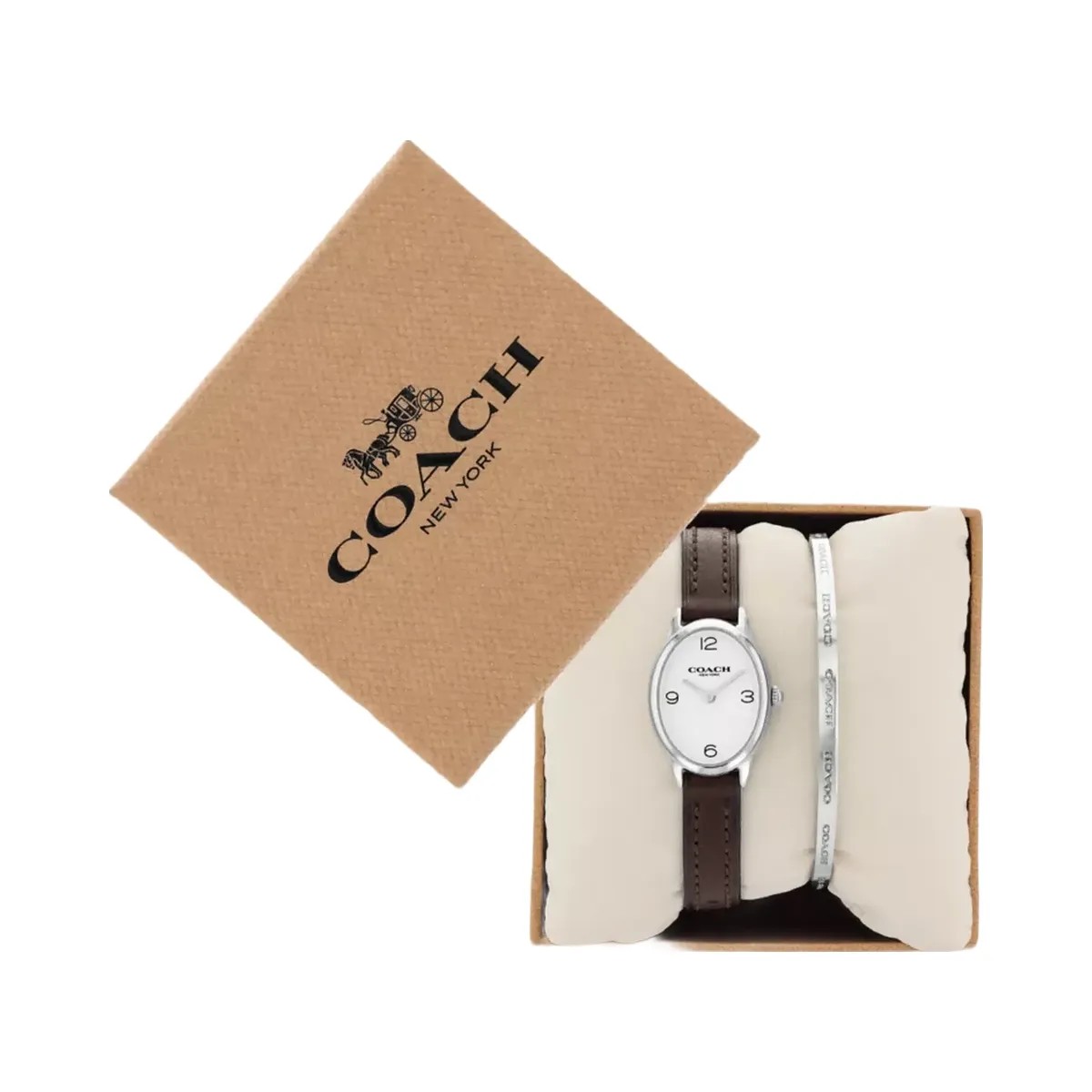 Coach Talia Watch Gift Set, 22 Mm in Stainless Steel Maple - HypeFly India View 5