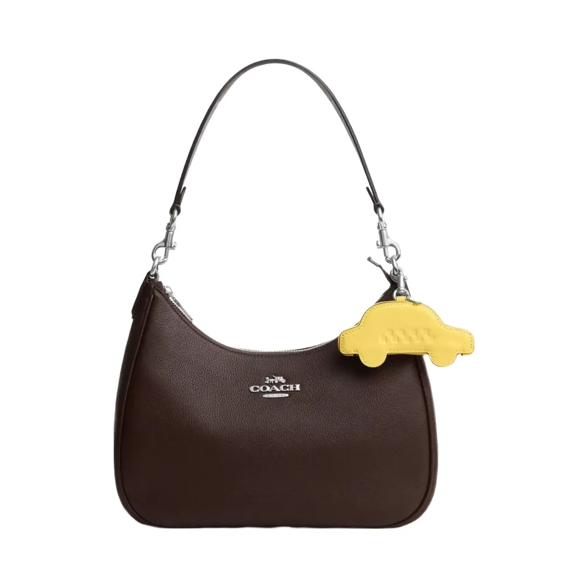 Coach Taxi Bag Charm in Silver Yellow - HypeFly India View 2
