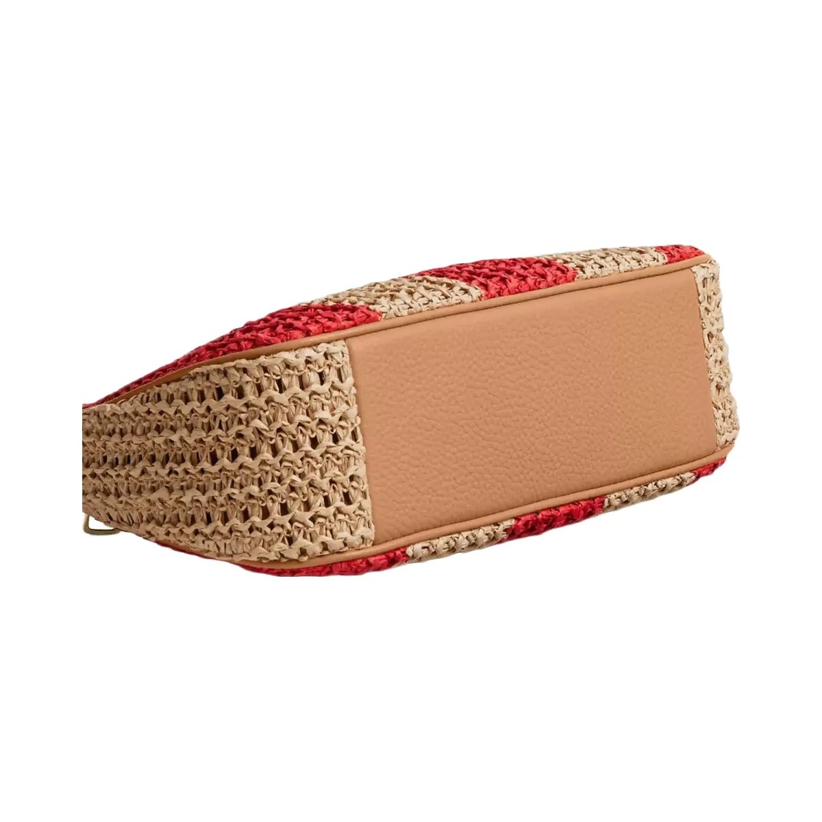 Coach Teri Shoulder Bag With Stripes And Charm in Gold Red Tan - HypeFly India View 5