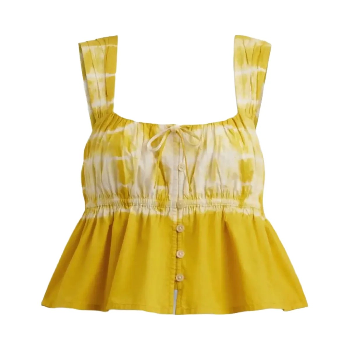 Coach Tie Dye Tank Top In Organic Cotton Yellow Multi - HypeFly India View 1