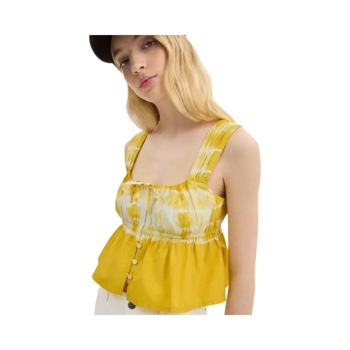 Coach Tie Dye Tank Top In Organic Cotton Yellow Multi - HypeFly India View 4