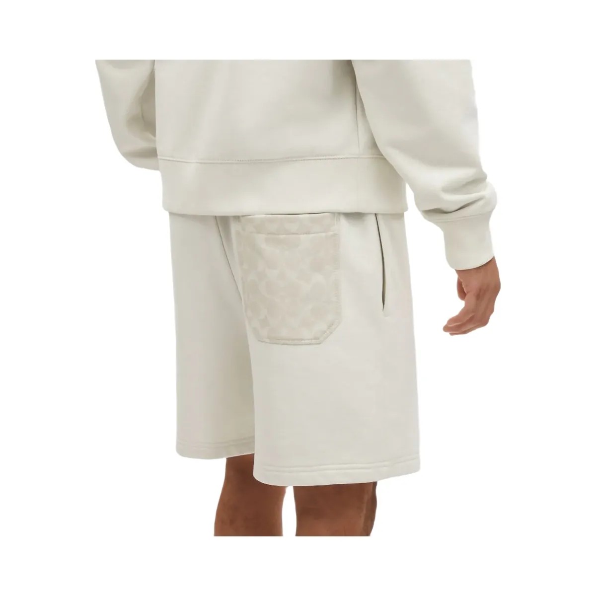 Coach Tonal Signature Shorts Off White - HypeFly India View 4