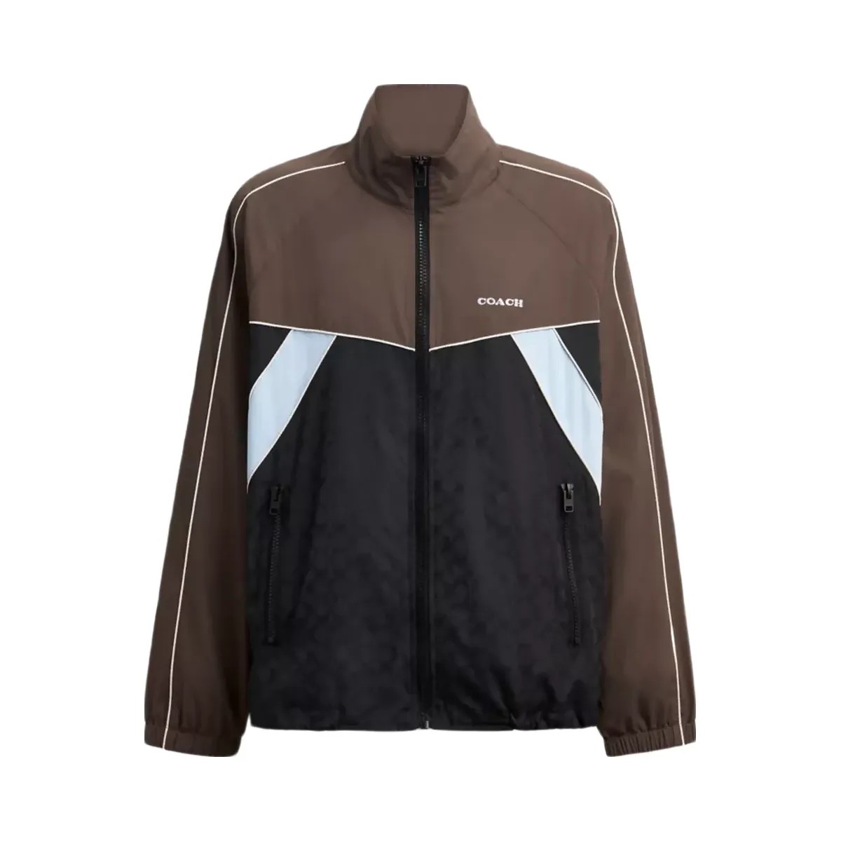 Coach Track Jacket In Recycled Polyester in Brown Multi - HypeFly India View 1