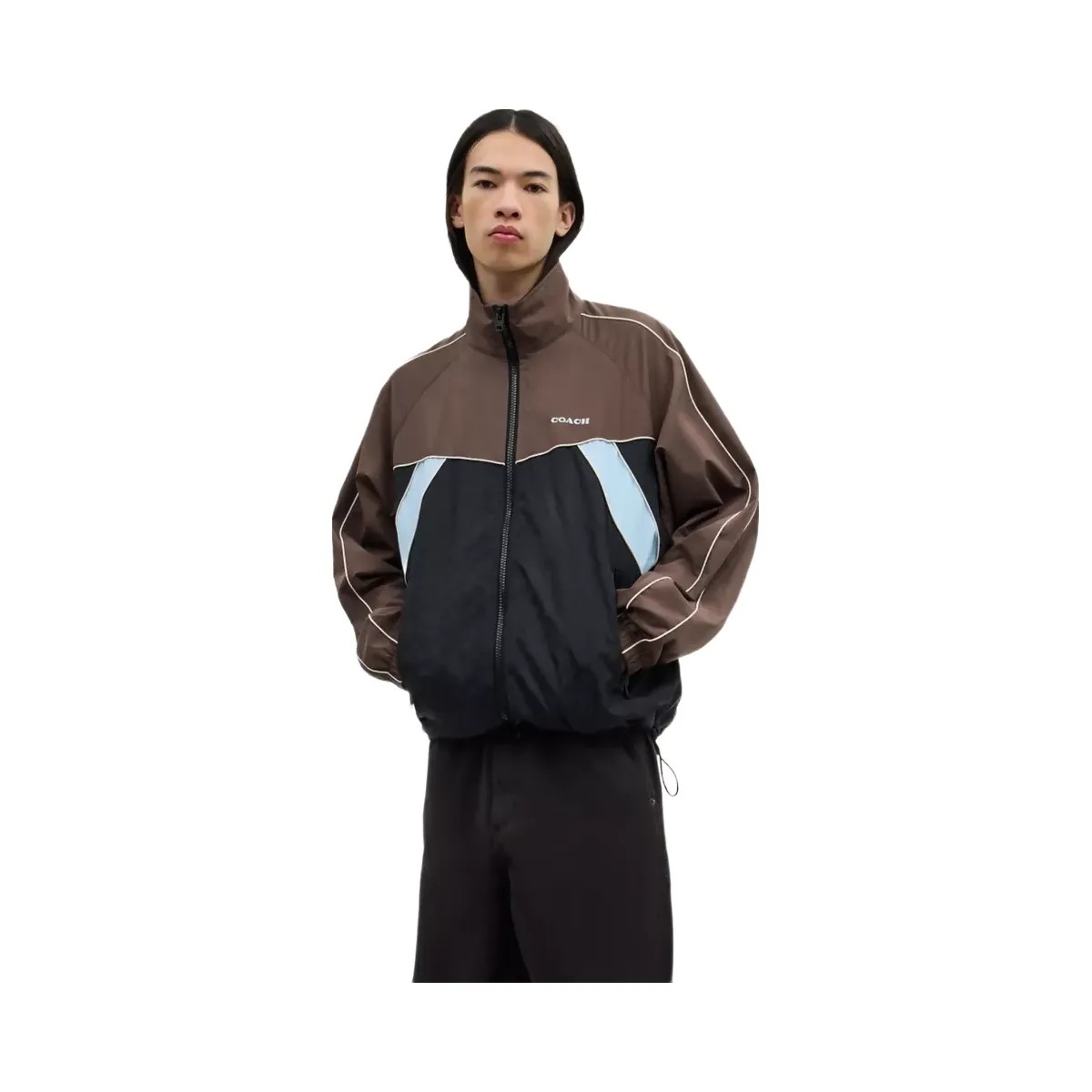 Coach Track Jacket In Recycled Polyester in Brown Multi - HypeFly India View 2