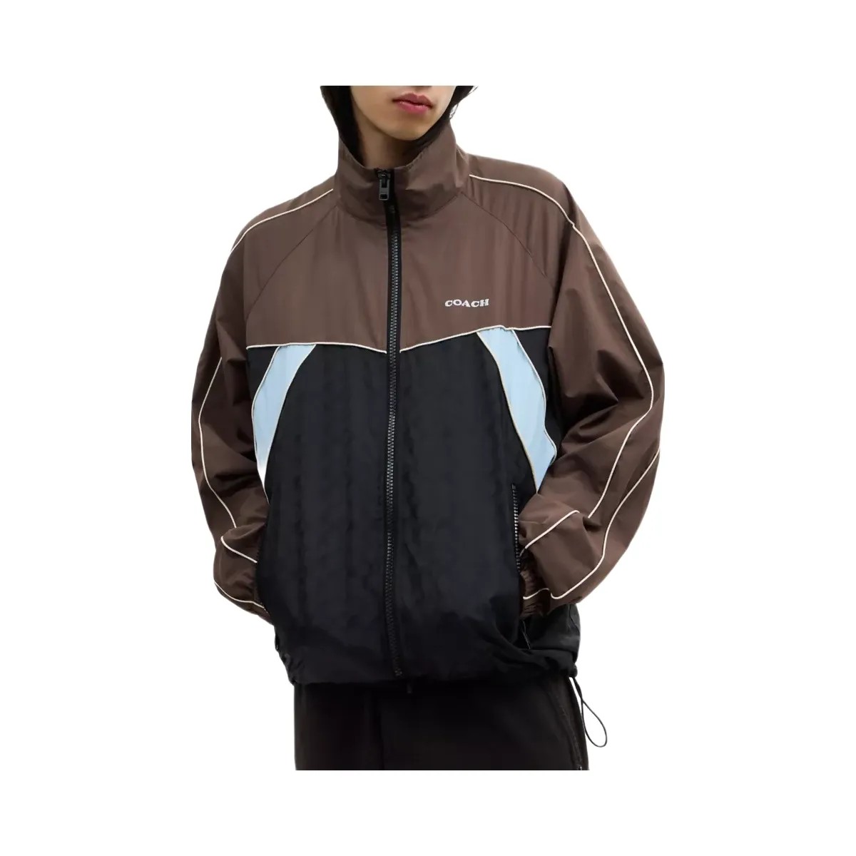 Coach Track Jacket In Recycled Polyester in Brown Multi - HypeFly India View 5