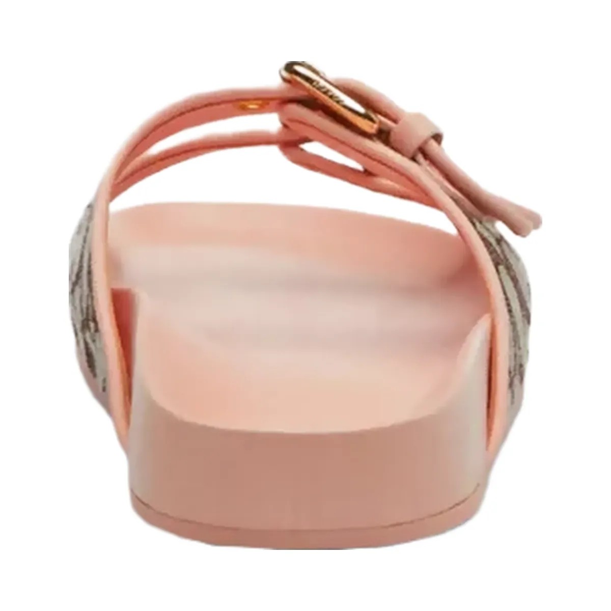 Coach Two Band Buckle Sandal In Signature Jacquard in Oak Candy Pink - HypeFly India View 4