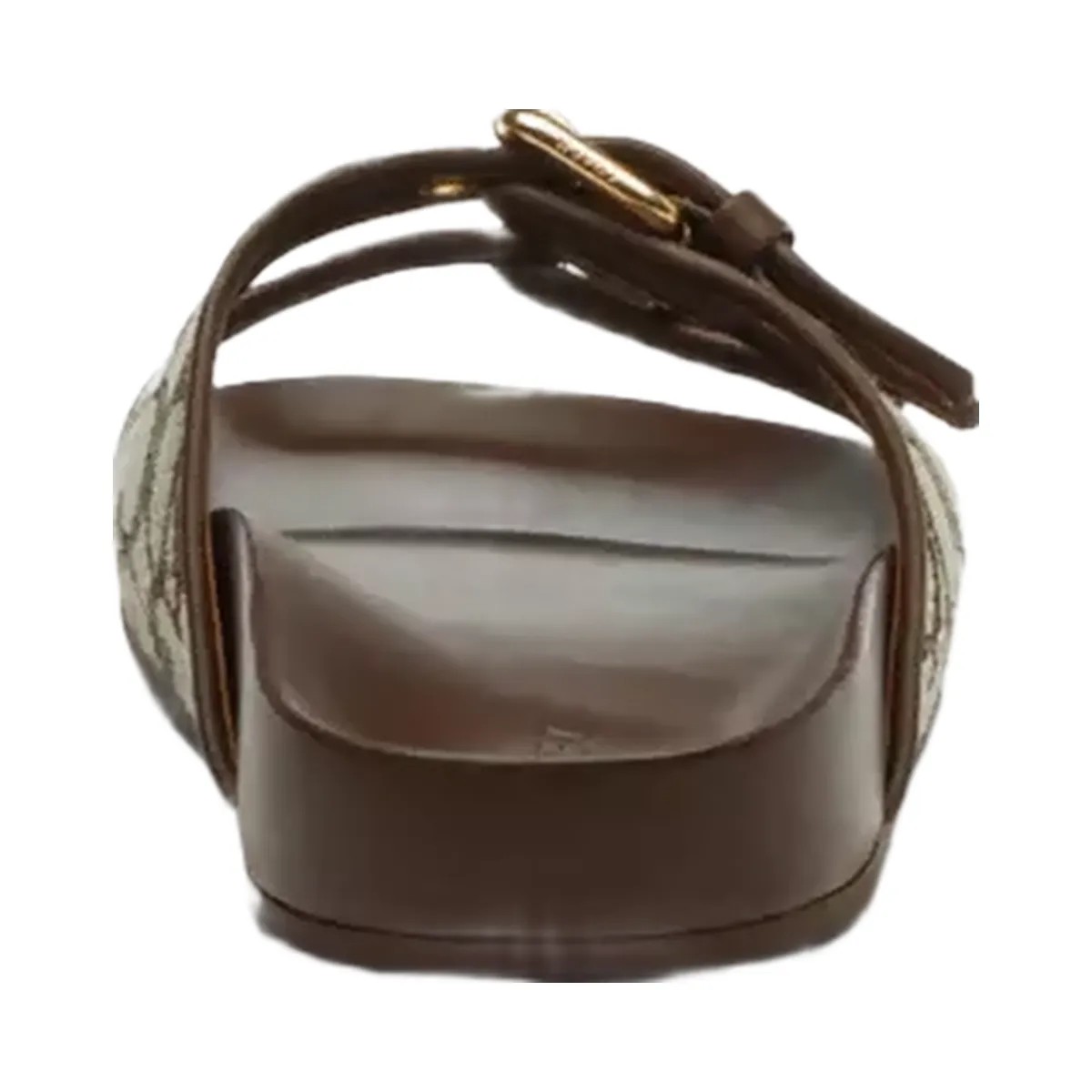 Coach Two Band Buckle Sandal In Signature Jacquard in Oak Maple - HypeFly India View 4
