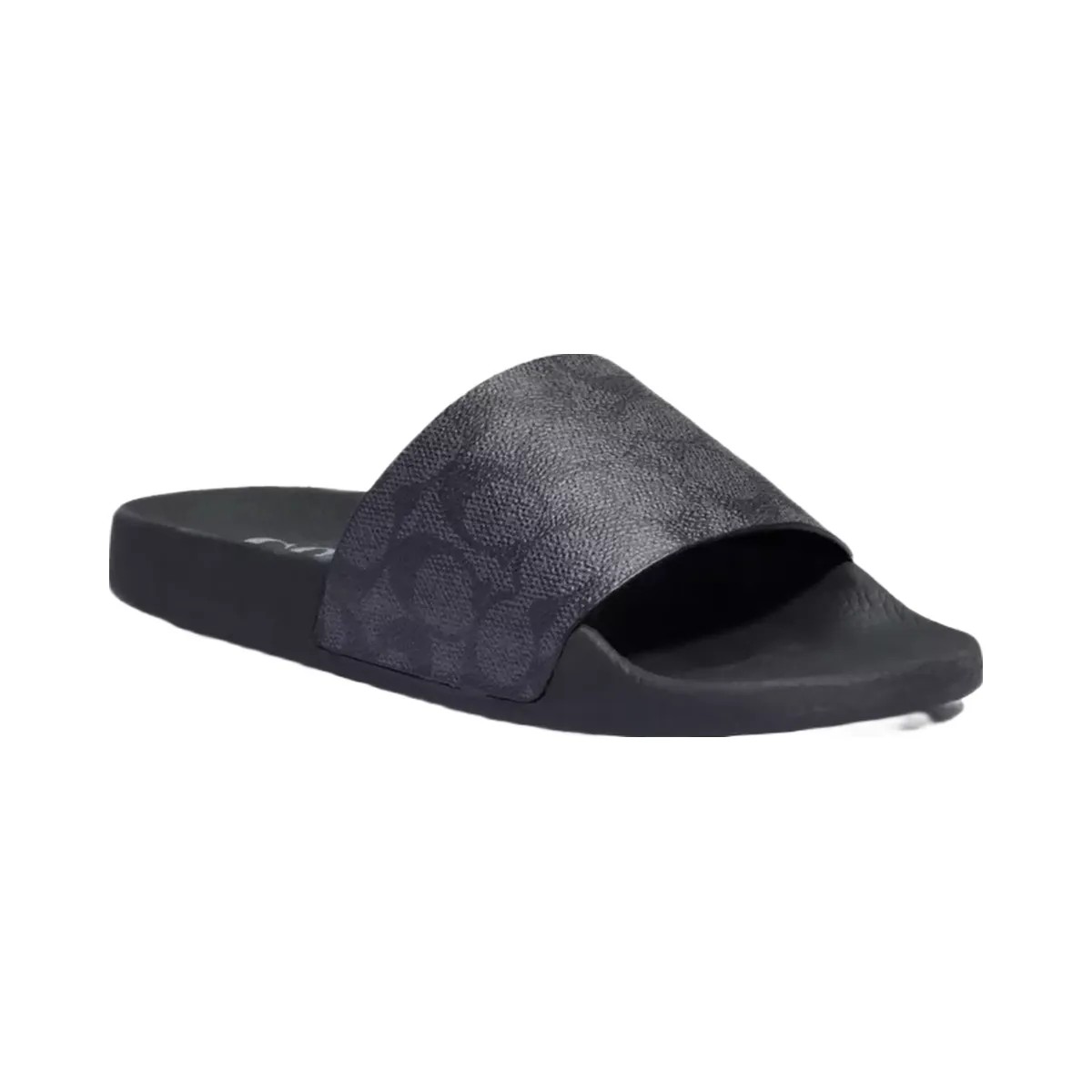 Coach Udele Sport Slide In Signature Canvas in Charcoal Black - HypeFly India View 1
