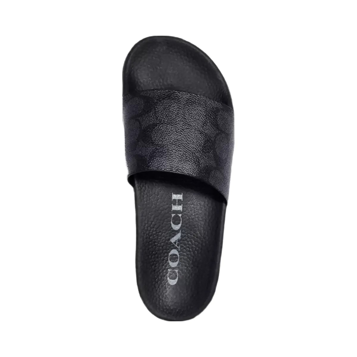 Coach Udele Sport Slide In Signature Canvas in Charcoal Black - HypeFly India View 3
