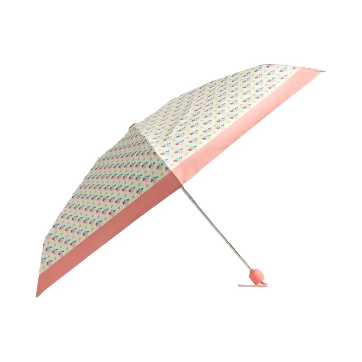 Coach Uv Protection Mini Umbrella With Floral Print in Silver Chalk Multi - HypeFly India View 1