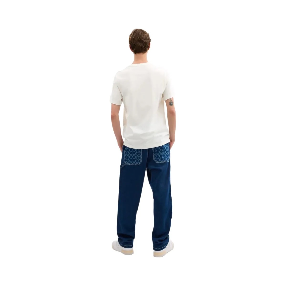 Coach Varsity Classic T Shirt In Organic Cotton Vintage Ivory - HypeFly India View 3