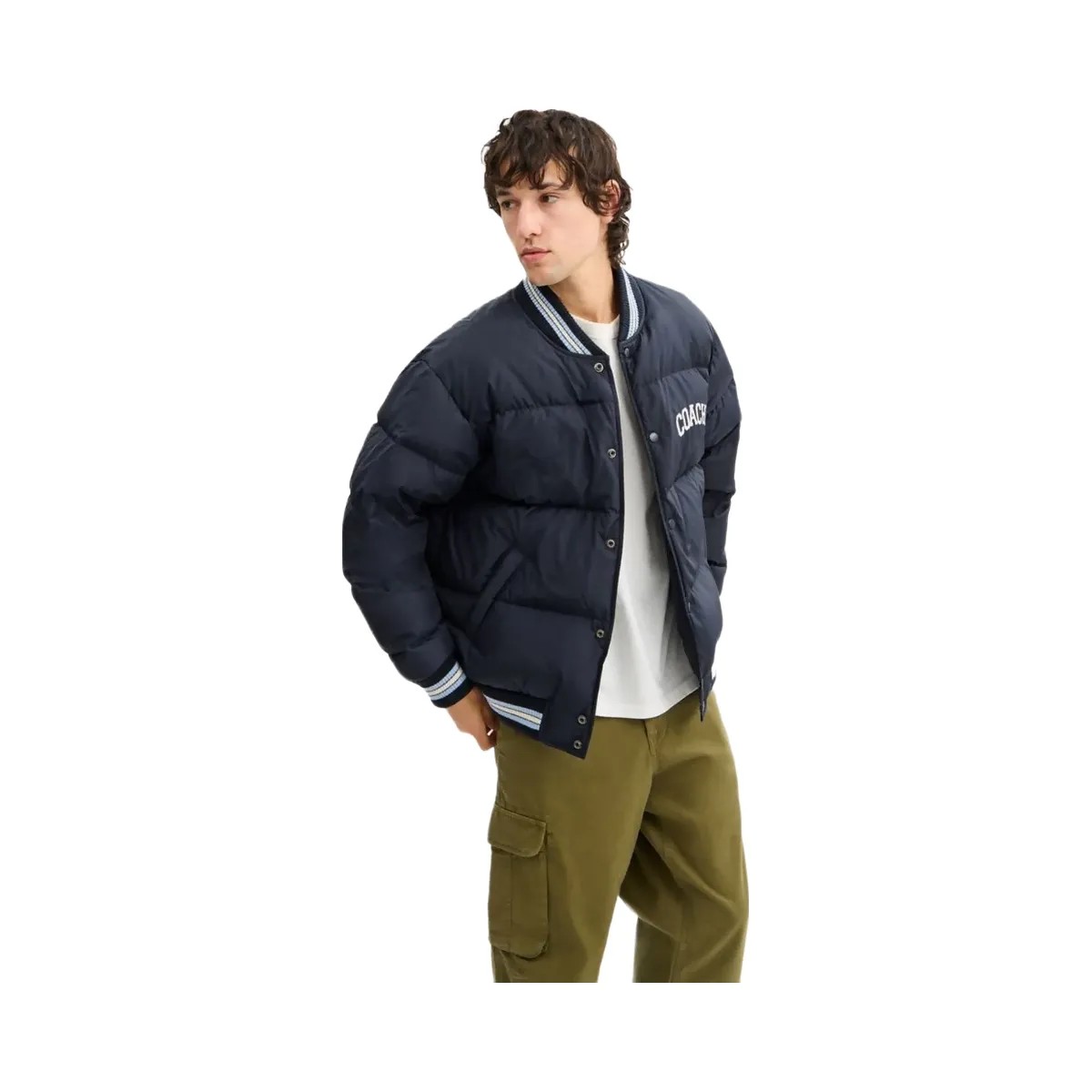 Coach Varsity Down Jacket In Recycled Polyester Navy - HypeFly India View 2
