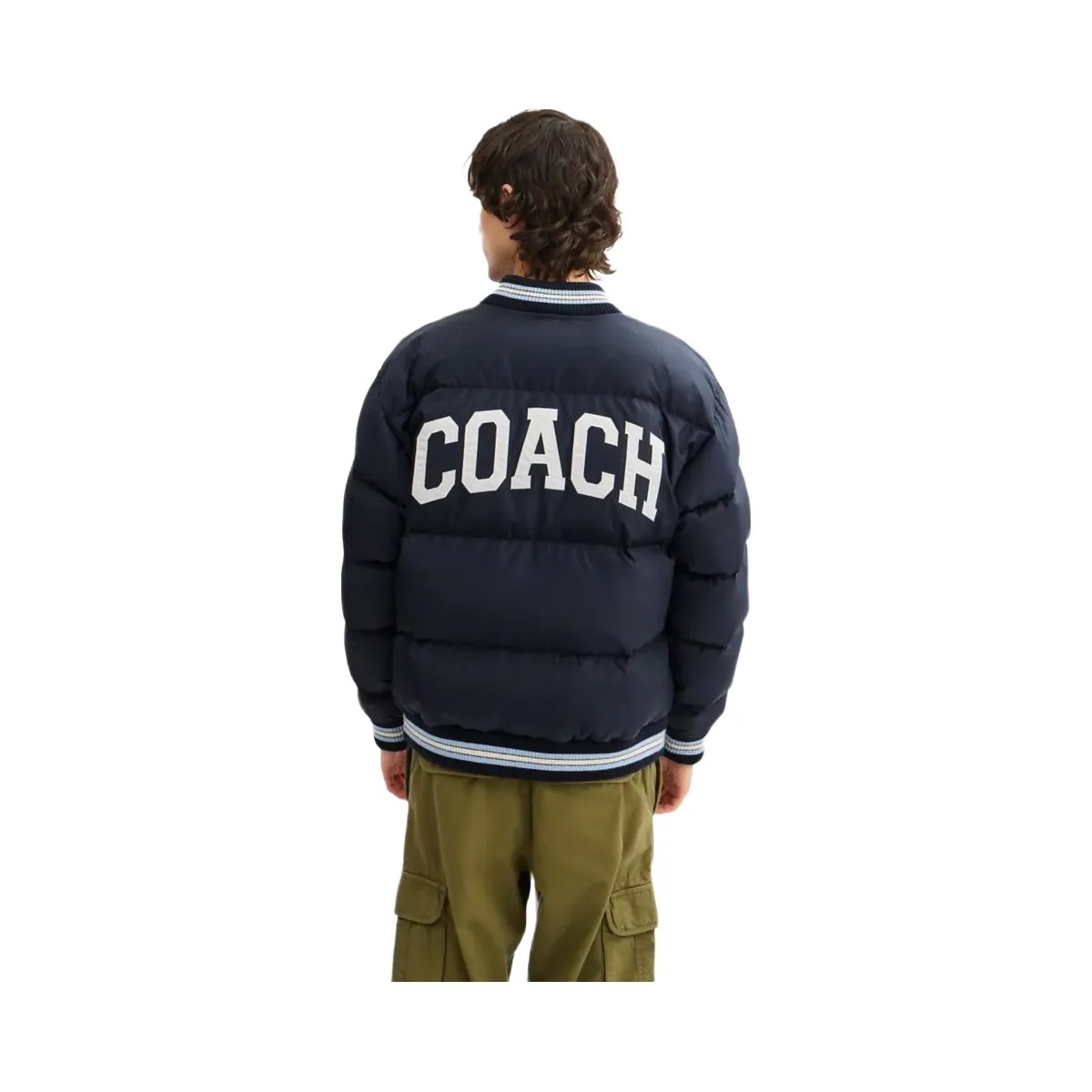 Coach Varsity Down Jacket In Recycled Polyester Navy - HypeFly India View 3
