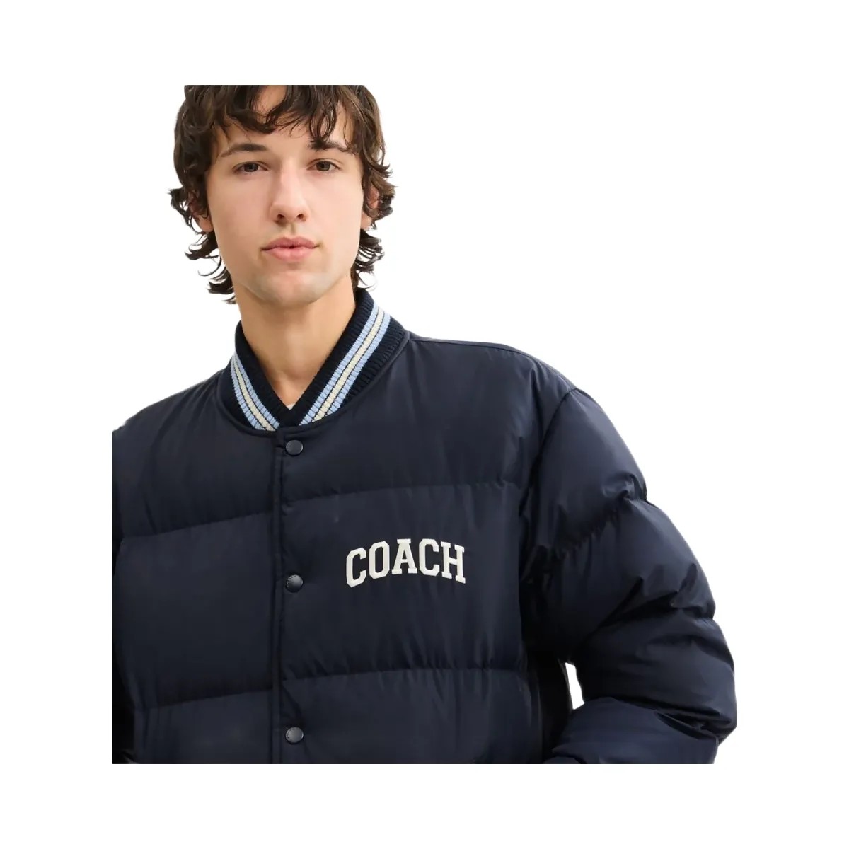 Coach Varsity Down Jacket In Recycled Polyester Navy - HypeFly India View 4